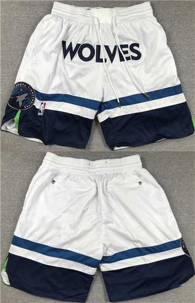 Mens Minnesota Timberwolves White Mitchell & Ness Shorts